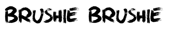 Brushie Brushie font preview